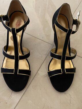 Coach Black/gold Sandal